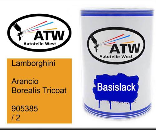 Lamborghini, Arancio Borealis Tricoat, 905385 / 2: 500ml Lackdose, von ATW Autoteile West.
